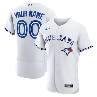 mens nike white toronto blue jays home authentic custom jer